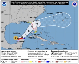 Hurricane Milton October 7, 2024 10 a.m. CDT